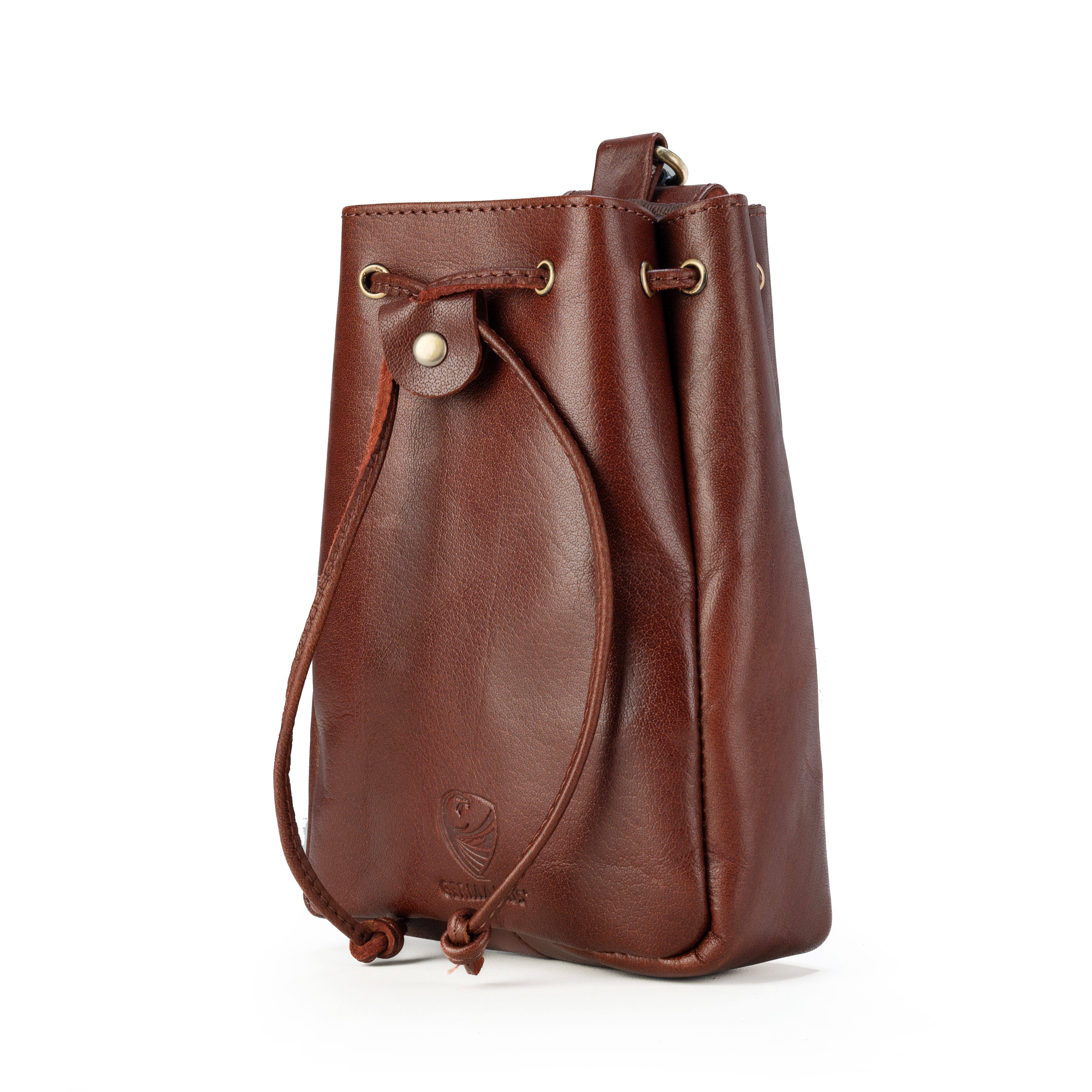 GERMANUS leather bag Olaf made of thick leather for climbing, hiking, LARP, medieval, money bag, adventure, costume, reenactment